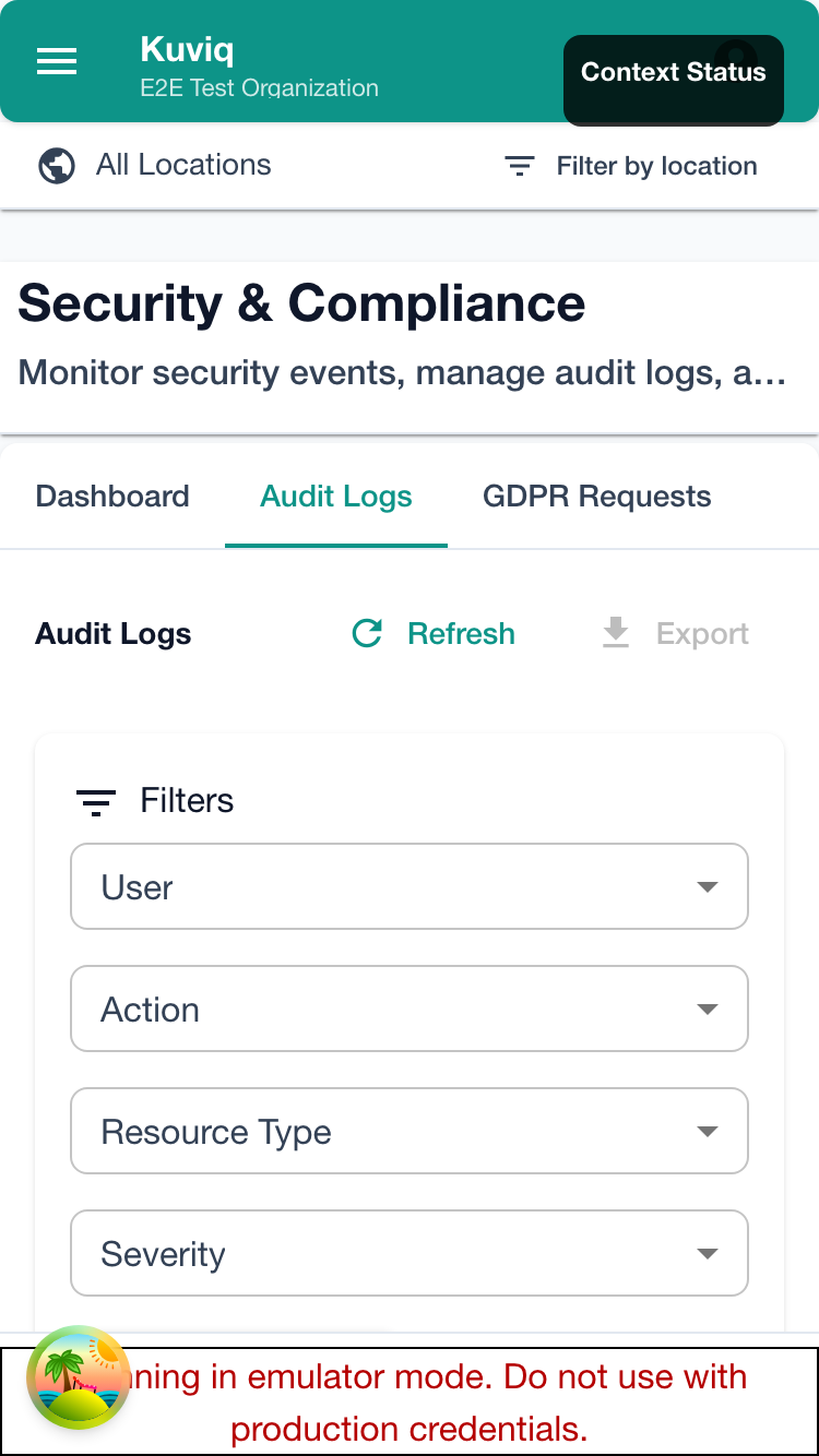 Audit Logs on mobile devices