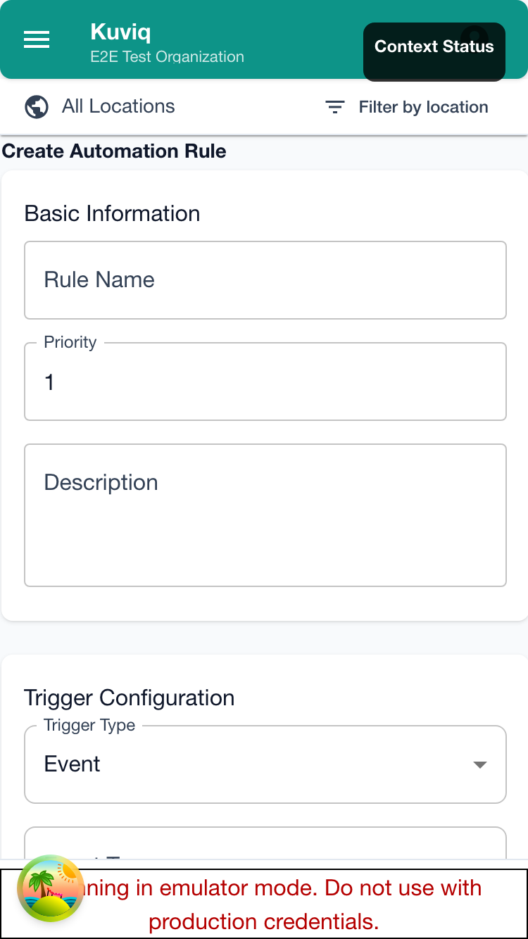 Rule builder on mobile