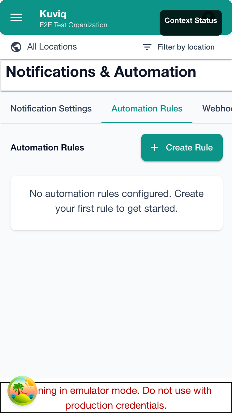 Automation rules on mobile