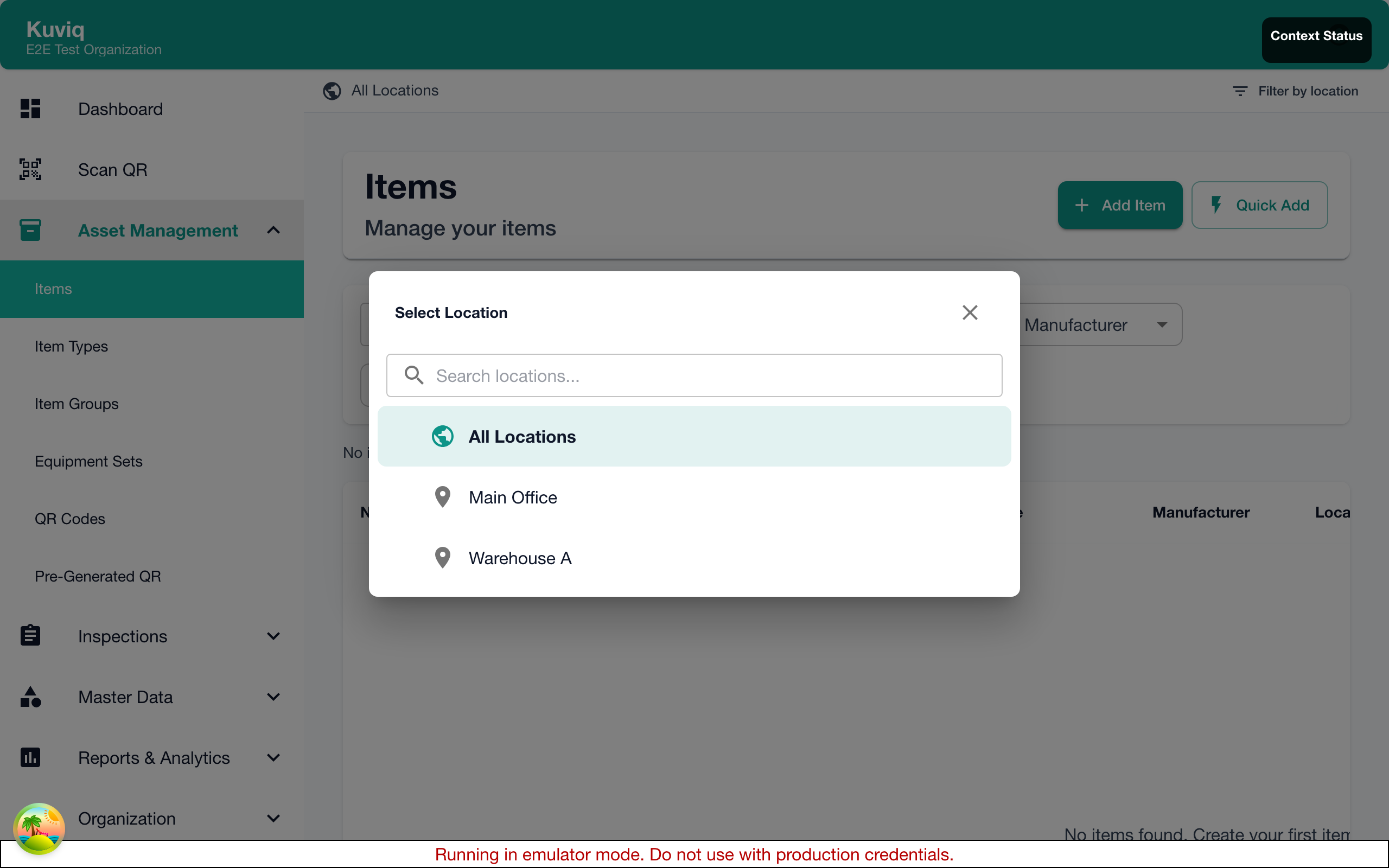 Items Filters