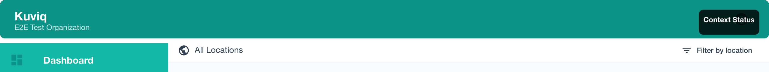 Location scope bar in default state showing all locations