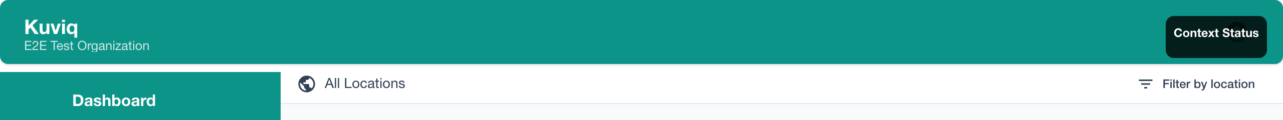 Location scope bar with an active filter showing breadcrumb path