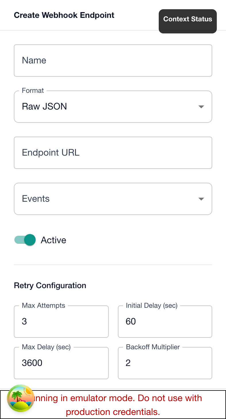 Add a new webhook endpoint